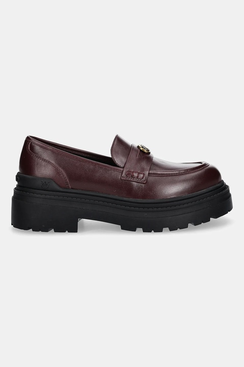 Pinko mokasyny Mia 24 damskie kolor bordowy na platformie SD0403P001P61 - zdjęcie produktu nr 2