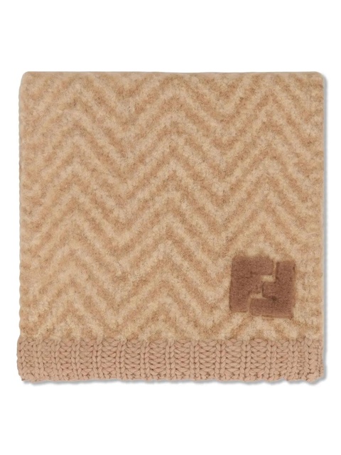 FENDI chevron logo scarf - Brown - zdjęcie produktu nr 1