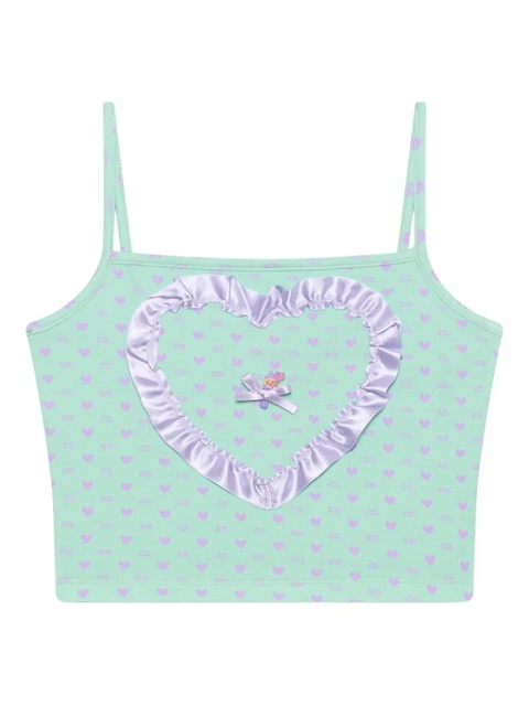 GCDS Polly Pocket heart-print top - Green - zdjęcie produktu nr 1