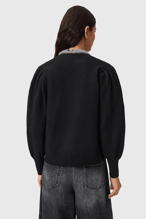 AllSaints kardigan wełniany ODELL damski kolor czarny W033KD - zdjęcie produktu nr 2