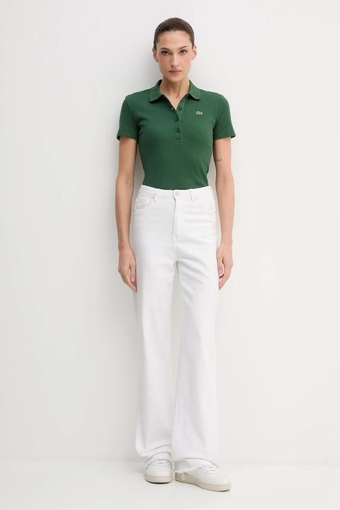 Lacoste polo bawełniane kolor zielony DF5377 - zdjęcie produktu nr 1