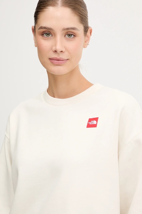 The North Face bluza Redbox damska kolor beżowy z aplikacją NF0A8EFYQLI1 - zdjęcie produktu nr 2