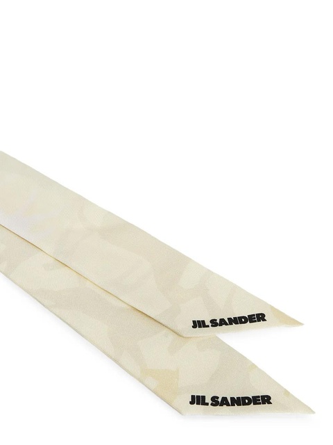 Jil Sander horse-print logo bandeau scarf - White - zdjęcie produktu nr 2