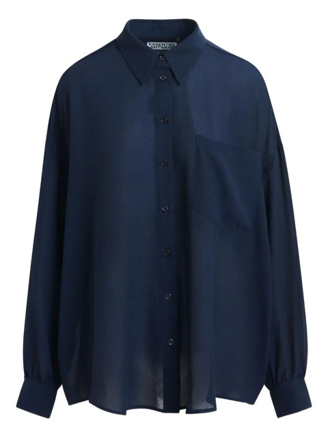 Essentiel Antwerp ruffle-sleeve shirt - Blue - zdjęcie produktu nr 1