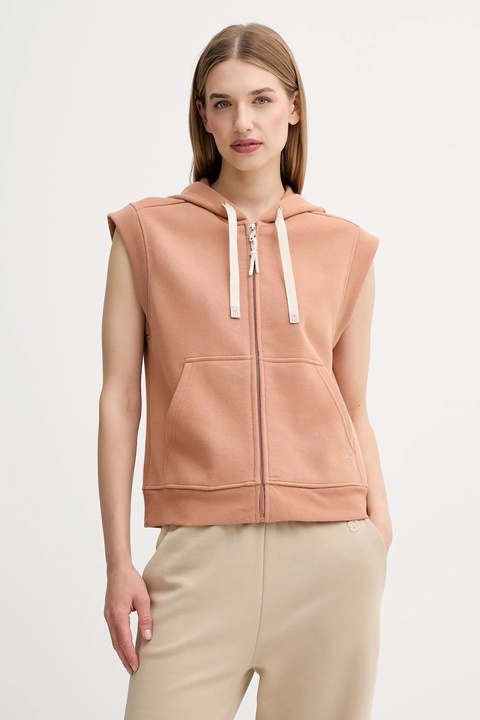 Weekend Max Mara bluza PANK damska kolor brązowy z kapturem gładka 2525926041600 - zdjęcie produktu nr 1