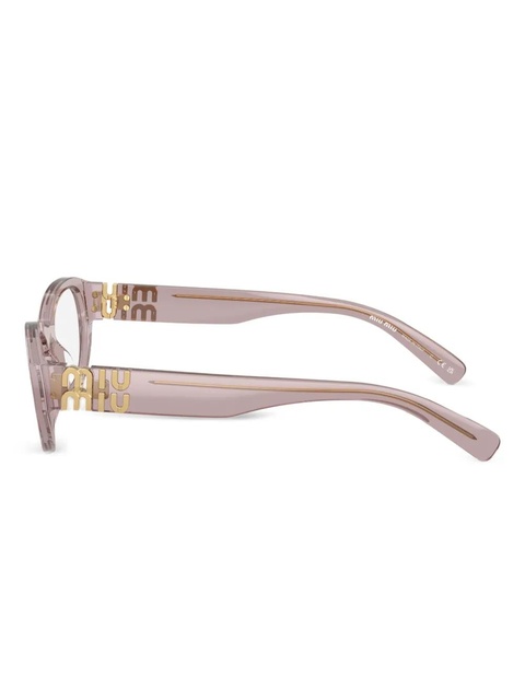 Miu Miu Eyewear logo glasses - Neutrals - zdjęcie produktu nr 2