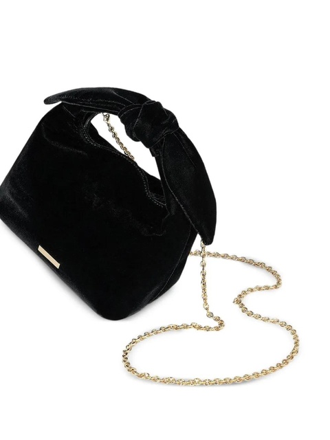 Aquazzura bow tie velvet tote bag - Black - zdjęcie produktu nr 2