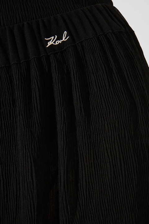 Karl Lagerfeld spodnie damskie kolor czarny proste medium waist A2W46008 - zdjęcie produktu nr 2