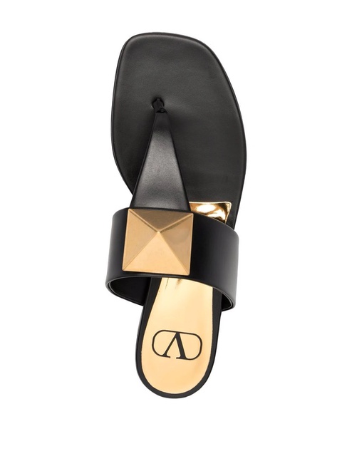 Valentino Garavani One Stud flat sandals - Black - zdjęcie produktu nr 2