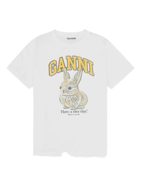 GANNI Bunny T-shirt - White - zdjęcie produktu nr 1