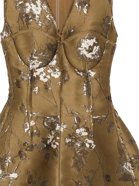 Simkhai Brynelle floral-jacquard mini dress - Brown - zdjęcie produktu nr 1