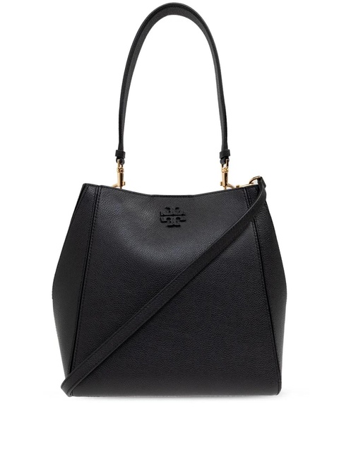 Tory Burch McGraw leather bucket bag - Black - zdjęcie produktu nr 1