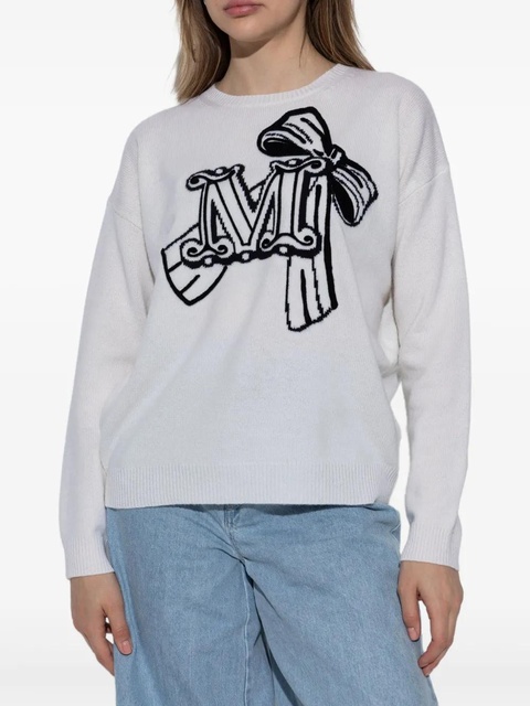 Max Mara monogram-pattern sweater - White - zdjęcie produktu nr 2