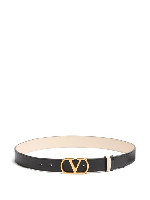 Valentino Garavani VLogo Signature leather belt - Black - zdjęcie produktu nr 2
