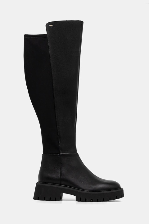 MICHAEL Michael Kors kozaki Asher damskie kolor czarny na płaskim obcasie 40F4ASFB8L.001 - zdjęcie produktu nr 2