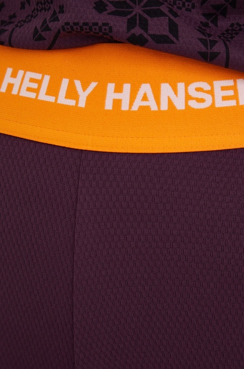Helly Hansen legginsy damskie kolor fioletowy gładkie - zdjęcie produktu nr 2