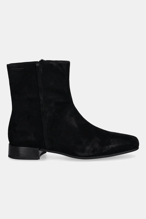 Vagabond Shoemakers botki zamszowe MONA damskie kolor czarny na płaskim obcasie 5955-040-20 - zdjęcie produktu nr 2