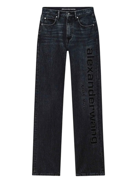 Alexander Wang logo-detail jeans - Grey - zdjęcie produktu nr 2