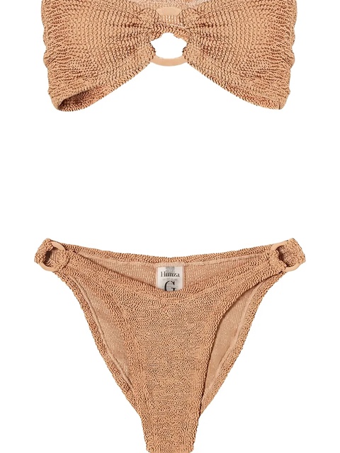 Hunza G ring-detail bandeau bikini - Neutrals - zdjęcie produktu nr 2