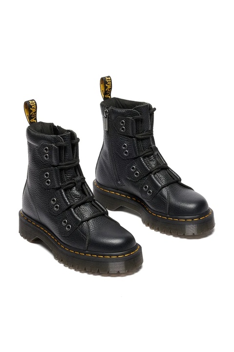 Dr. Martens workery skórzane 1460 LTT damskie kolor czarny na platformie DM41750001 - zdjęcie produktu nr 2