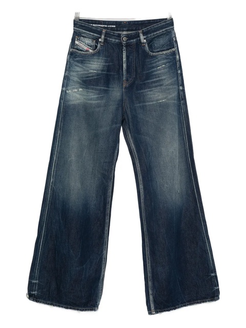 Diesel frayed wide-leg jeans - Blue - zdjęcie produktu nr 1