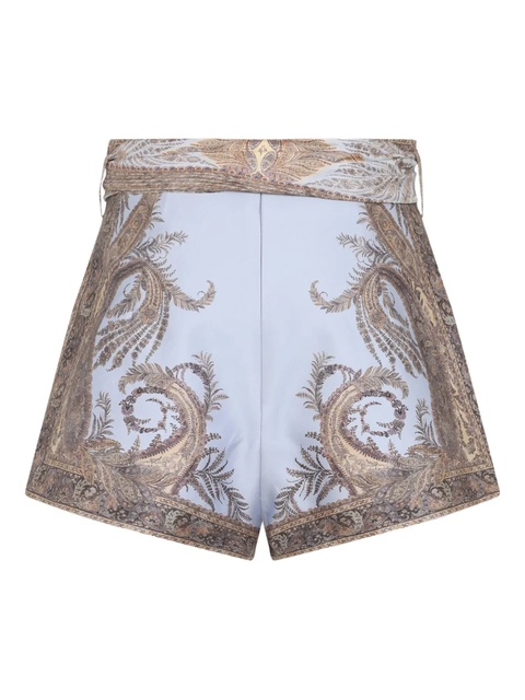 ZIMMERMANN paisley-print belted shorts - Purple - zdjęcie produktu nr 2