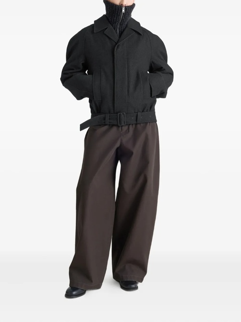 LEMAIRE raglan-sleeve belted jacket - Black - zdjęcie produktu nr 2