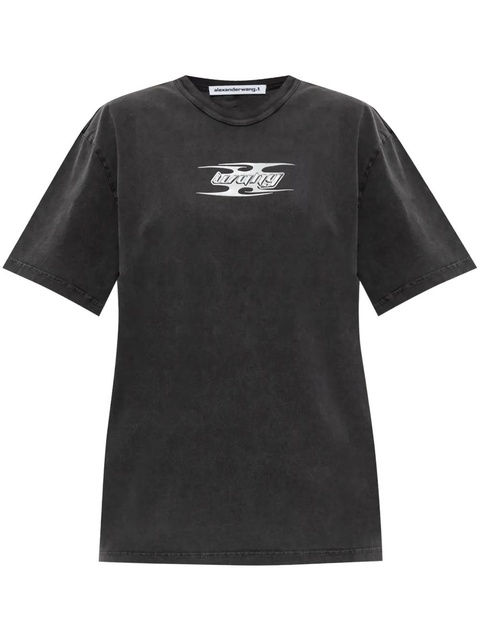 Alexander Wang blade-logo cotton T-shirt - Black - zdjęcie produktu nr 1