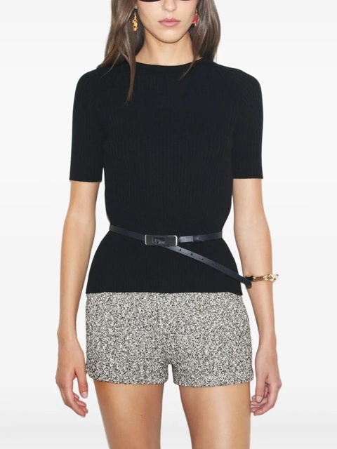 Tory Burch tweed speckled shorts - Black - zdjęcie produktu nr 2