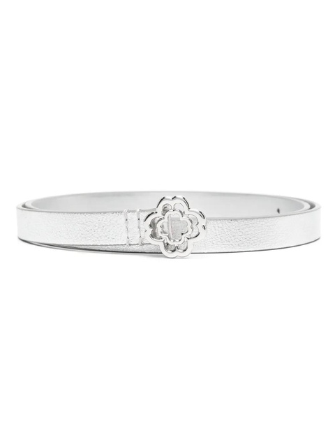 Maje Clover slim leather belt - Silver - zdjęcie produktu nr 1