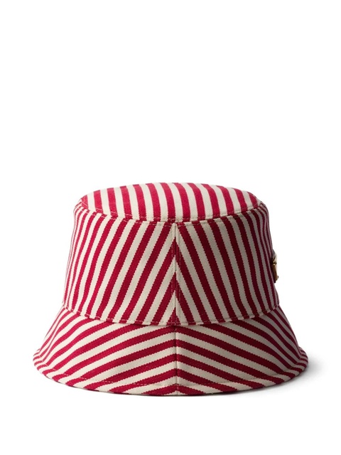Prada striped bucket hat - Red - zdjęcie produktu nr 2