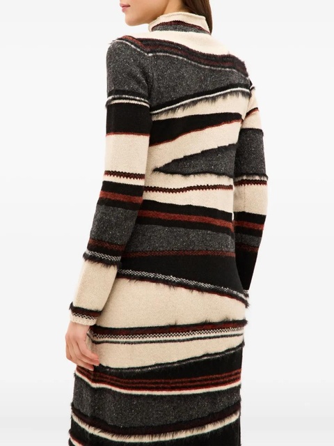 Marie Oliver Hesta striped high-neck midi dress - Neutrals - zdjęcie produktu nr 2