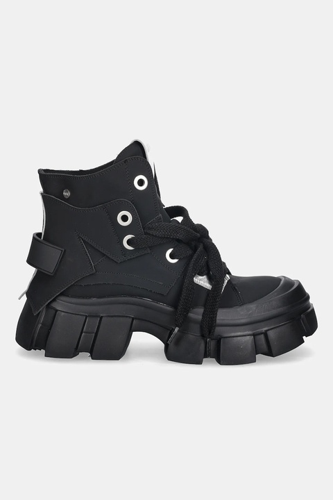 GOE workery skórzane damskie kolor czarny na platformie SS2N4054 BLACK - zdjęcie produktu nr 2