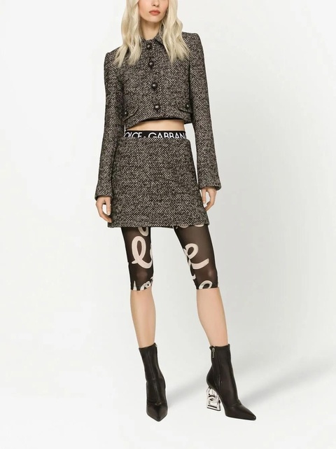Dolce & Gabbana cropped tweed jacket - Brown - zdjęcie produktu nr 2