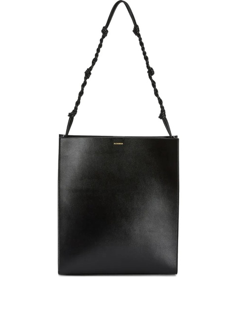 Jil Sander Tangle knotted strap embossed logo shoulder bag - Black - zdjęcie produktu nr 1
