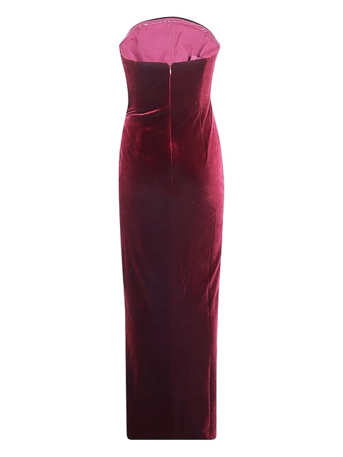 Self-Portrait bandeau maxi dress - Red - zdjęcie produktu nr 1