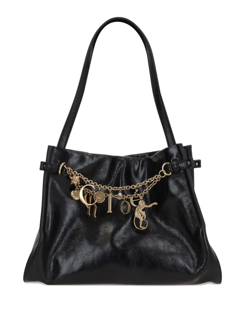 Chloé Charms embellished leather tote bag - Black - zdjęcie produktu nr 1