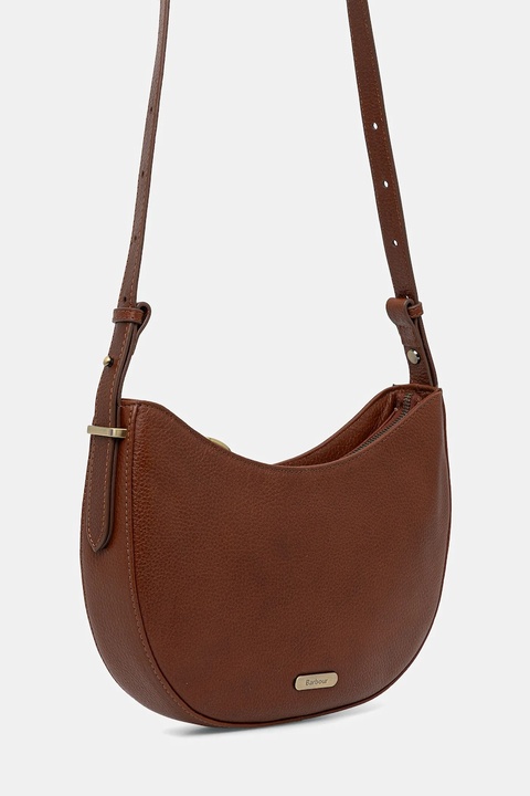 Barbour torebka skórzana kolor brązowy LBA0507 - zdjęcie produktu nr 2