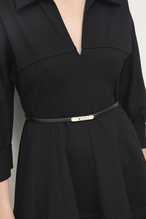 Answear.LAB pasek skórzany damski kolor czarny - zdjęcie produktu nr 1