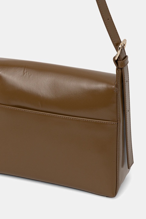 A.P.C. torebka skórzana sac virginie flap kolor brązowy PXBRU.F61924 - zdjęcie produktu nr 2