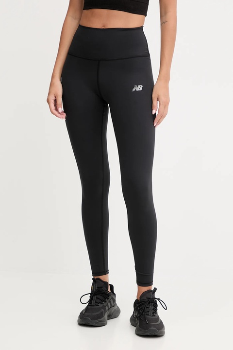 New Balance legginsy treningowe damskie kolor czarny gładkie WP51126BK - zdjęcie produktu nr 1