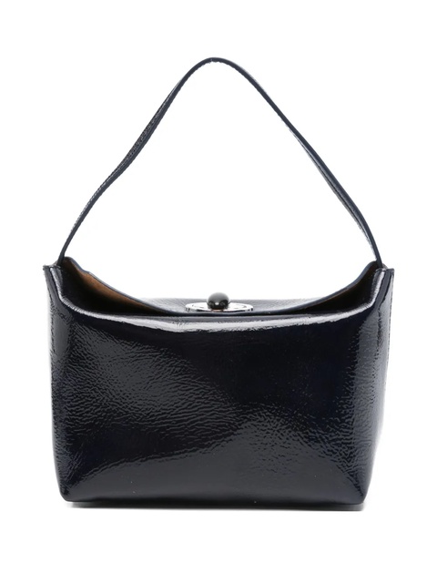 Christopher Esber Turnlock patent-leather mini tote bag - Blue - zdjęcie produktu nr 1