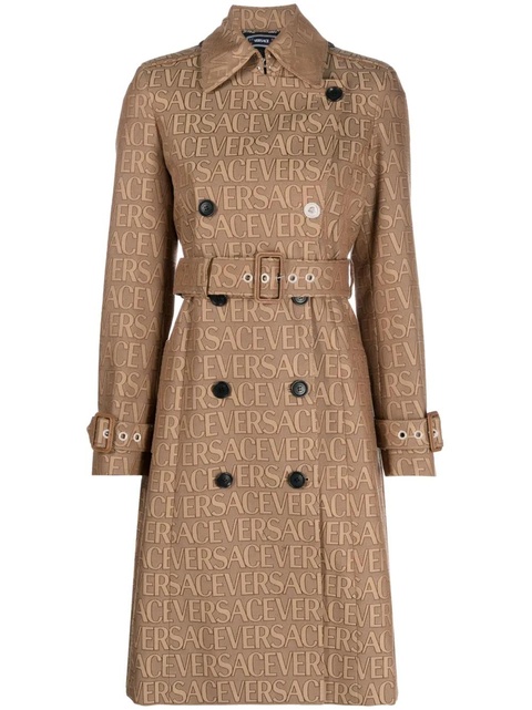 Versace Versace Allover-jacquard trench coat - Brown - zdjęcie produktu nr 1