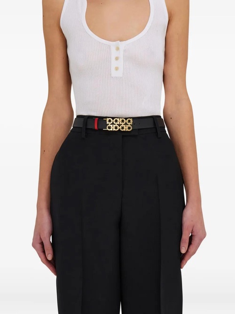 Ferragamo reversible adjustable Gancini belt - Black - zdjęcie produktu nr 1