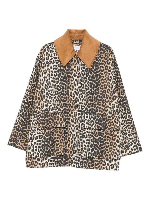 GANNI leopard-print bomber jacket - Brown - zdjęcie produktu nr 1
