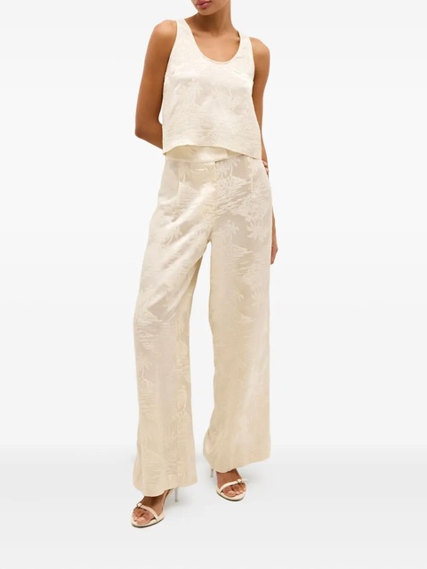 Marie Oliver Rudy palm tree-print trousers - Neutrals - zdjęcie produktu nr 1