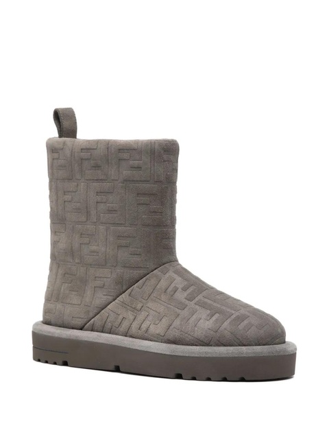 FENDI 25mm Apres Chic embossed-FF boots - Grey - zdjęcie produktu nr 2
