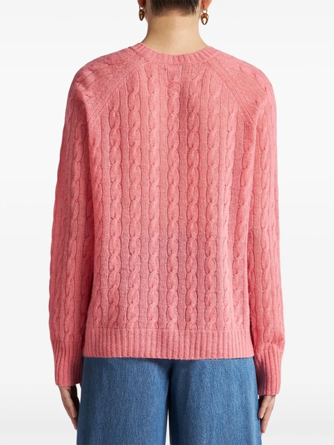 ETRO cable-knit cashmere jumper - Pink - zdjęcie produktu nr 2