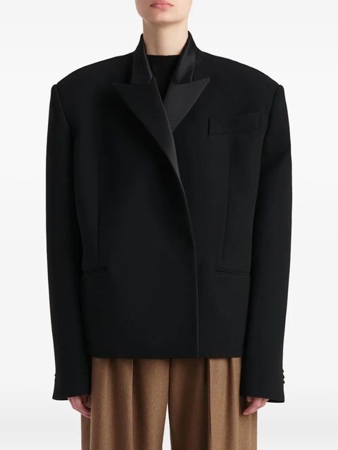 KHAITE notched lapel single-button jacket - Black - zdjęcie produktu nr 2