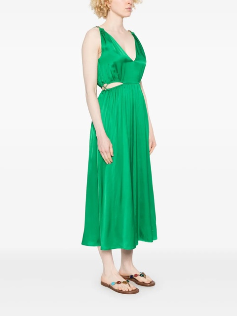 Maje V-neck midi dress - Green - zdjęcie produktu nr 2